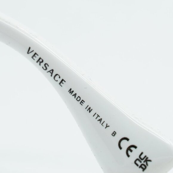 Versace White Oval Sunglasses with Gold Medusa Accent main image 6